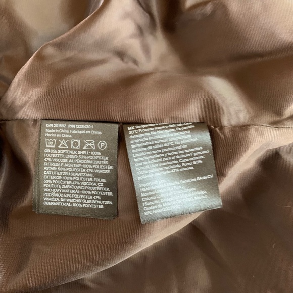 H&M Divided Faux Fur Jacket Coat Brown Black Size M NWT - Picture 8 of 11